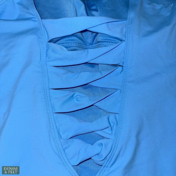 Bleu Rod Beattie Lavoir Bleu Kore Side Lace Down One Piece Swimsuit NEW~NWT!! - Picture 8 of 11